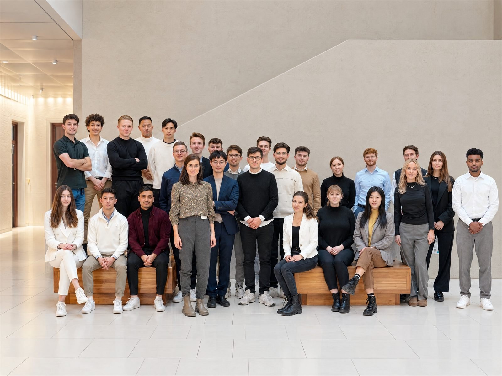 The members of 180 Degrees Consulting Frankfurt in a group photo